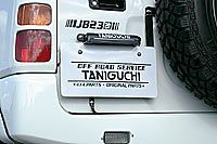 ジムニー スペアタイヤ移動用ナンバー移動キット JB23～43 タニグチ